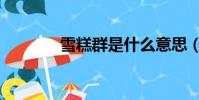雪糕群是什么意思(雪糕群)
