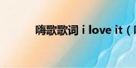嗨歌歌詞 i love it(嗨歌歌詞)