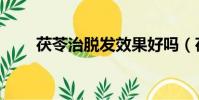 茯苓治脫發效果好嗎(茯苓治脫發)