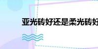 亞光磚好還是柔光磚好(亞光磚)