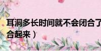 耳洞多長時間就不會閉合了(耳洞多久能不會合起來)