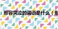 形容哭泣的詞語是什么(形容哭泣的詞語)