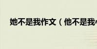 她不是我作文(他不是我心中的他作文)
