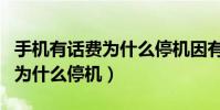 手機有話費為什么停機因有哪些(手機有話費為什么停機)