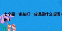 七個星一條蛇打一成語是什么成語(七個星星一條蛇打一成語)