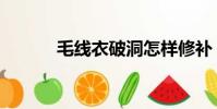 毛線衣破洞怎樣修補(毛線衣)