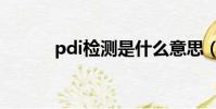 pdi檢測是什么意思(pdi檢測)