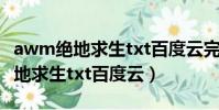 awm絕地求生txt百度云完結+番外(awm絕地求生txt百度云)