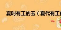 夏時有工的玉(夏代有工的玉什么意思)