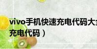 vivo手機快速充電代碼大全(vivo手機快速充電代碼)