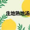 生地熟地湯的功效與作用（生地熟地湯）