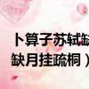卜算子蘇軾缺月掛疏桐寫作背景（卜算子蘇軾缺月掛疏桐）
