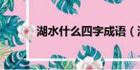 湖水什么四字成語(湖水什么)