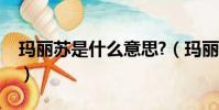 瑪麗蘇是什么意思?(瑪麗蘇到底是啥意思啊)