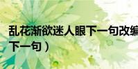 亂花漸欲迷人眼下一句改編(亂花漸欲迷人眼下一句)