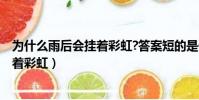 為什么雨后會掛著彩虹?答案短的是什么?(為什么雨后會掛著彩虹)