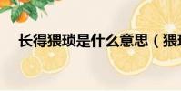 長得猥瑣是什么意思(猥瑣是什么意思)