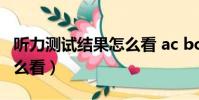 聽力測試結果怎么看 ac bc(聽力測試結果怎么看)