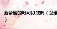 菠蘿蜜的籽可以吃嗎(菠蘿蜜里面的核能吃嗎)