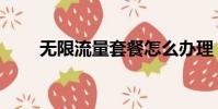 無限流量套餐怎么辦理(無限流量)