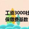 工資3000社保繳費基數4600（工資3000社保繳費基數）