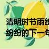 清明時節雨紛紛的下一句怎么說（清明時節雨紛紛的下一句）