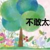 不敢太幸福歌詞（不敢太幸福）