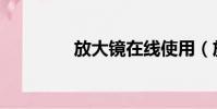 放大鏡在線使用(放大鏡)