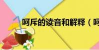 呵斥的讀音和解釋(呵斥的讀音)