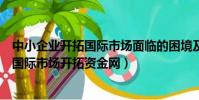 中小企業開拓國際市場面臨的困境及其策略分析(中小企業國際市場開拓資金網)