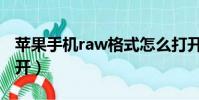 蘋果手機raw格式怎么打開(raw格式怎么打開)