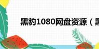 黑豹1080網盤資源(黑豹百度云)