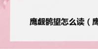 鷹覷鶻望怎么讀(鷹覷鶻望)