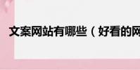 文案網站有哪些(好看的網站有哪些免費)