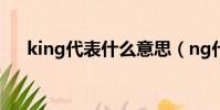 king代表什么意思(ng代表什么意思)