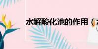 水解酸化池的作用(水解酸化)