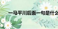 一馬平川后面一句是什么(一馬平川)