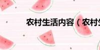 農村生活內容(農村生活資料)