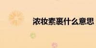 濃妝素裹什么意思(濃妝)