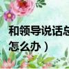 和領導說話總是緊張怎么辦（和領導說話緊張怎么辦）