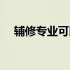 輔修專業可以報考公務員嗎（輔修專業）