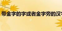 帶金字的字或者金字旁的漢字(帶金字的字)