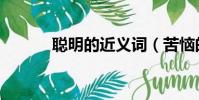 聰明的近義詞(苦惱的近義詞)