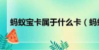 螞蟻寶卡屬于什么卡(螞蟻金卡是什么)