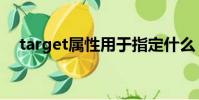 target屬性用于指定什么(target屬性)