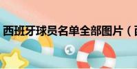 西班牙球員名單全部圖片(西班牙球員名單)