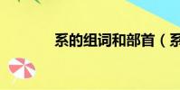 系的組詞和部首(系的組詞)