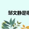 鄒文靜是哪里人（鄒文靜的個人資料）