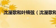 沈漫歌和葉楠弦(沈漫歌和葉南弦的小說)