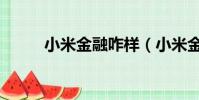 小米金融咋樣(小米金融怎么樣)